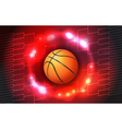 basketball tournament bracket and ball vector image vector image