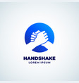 bro handshake abstract sign symbol or logo vector image vector image