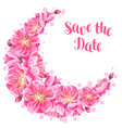decoration with sakura or cherry blossom save vector image