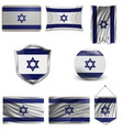 flag israel vector image vector image