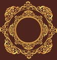 golden circle ornament vector image vector image