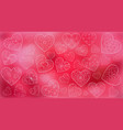 valentines day background hearts vector image