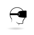 virtual reality glasses vector image vector image