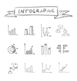 business doodle graphs vector image