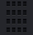 facade house windows at night vector image