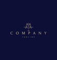 golden logo on which an abstract image vector image