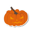halloween pumpkin sticker vector image vector image