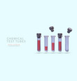 set of realistic 3d glass test tube with shadow vector image