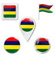 original and simple mauritius flag isolated vector image vector image