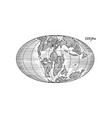 plate tectonics on the planet earth pangaea vector image