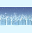 winter forest strip or woodland banner vector image