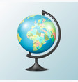 realistic 3d globe planet earth vector image vector image