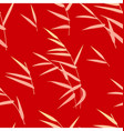 seamless pattern with reed on red vector image