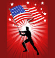 United states america flag bearer Royalty Free Vector Image