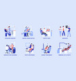 dentist medical compositions set vector image