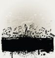 grunge music vector image vector image