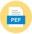 pef file document icon vector image vector image