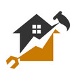 construction renovation fast logo icon brand vector image