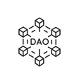 dao line icon decentralized autonomous vector image