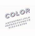 retro font and alphabet stock vector image