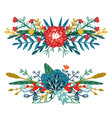 set floral bouquets vector image
