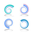 spiral design elements vector image vector image