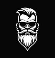 brutal man head character logo concept male face vector image