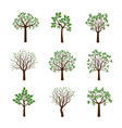 collection of spring trees vector image