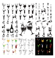 set of cocktails on white background vector image