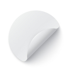 Round paper sticker template Royalty Free Vector Image
