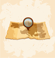 vintage old paper map vector image
