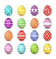 easter eggs collection christian resurrection vector image