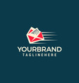 quick mail logo template design vector image