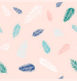seamless pattern tropical palm leaves flat vector image vector image