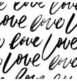 seamless pattern with love words vector image