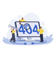 concept of 404 page vector image vector image