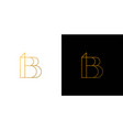 modern and elegant b initials logo design 3 vector image vector image
