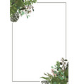 decorative golden rectangular frame vector image