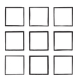 set hand drawn square vector image