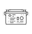 deep cycle battery line icon vector image vector image