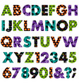 halloween patterns alphabet vector image vector image