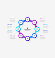 infographic cycle diagram with 8 options vector image vector image