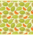papaya fruit pattern seamless summer tropical vector image vector image