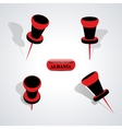 set of pushpins vector image