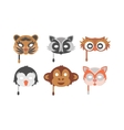 cartoon animal party mask vector image