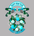 christmas sketch with wreath of fir twigs vector image vector image