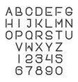 futuristic alphabet font thin abc letters vector image