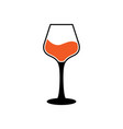 wine glass icon design template vector image vector image