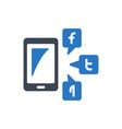 social media icon vector image