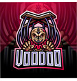 voodoo esport mascot logo design vector image
